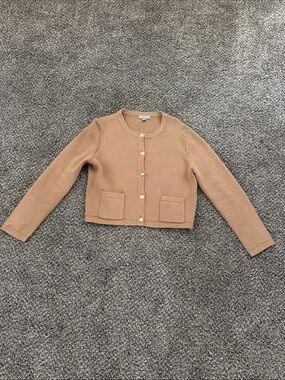 J.Crew Tan Knit Button Cardigan
